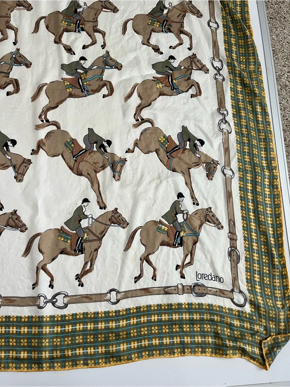 Loredano Equestrian silk scarf